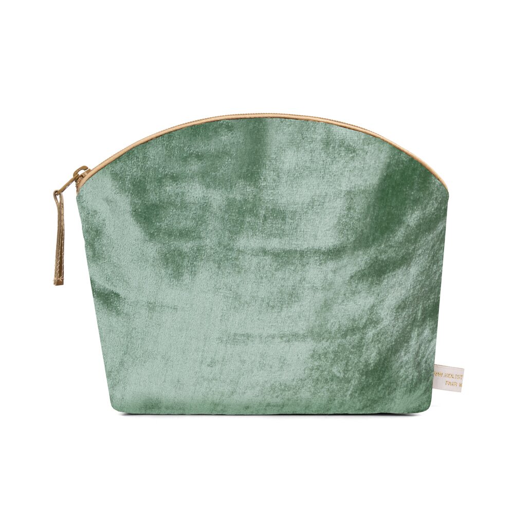 Stylish & Organised, Lavender Make Up Bag Jade Silk Velvet- Holistic Silk